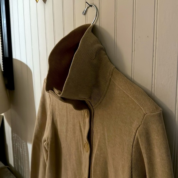Basic Editions Tan Cardigan sz Small - Picture 15 of 15